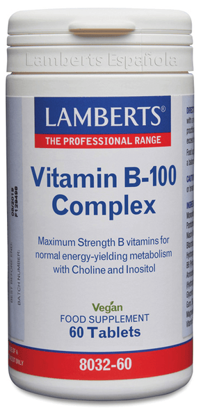 Lamberts Mujer Rojos 10 X Vitamina B-100 Complex 60 Tabletas - Imagen 3