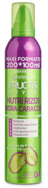 Garnier Fructis Espuma Hidra Rizos 5 Acciones 300 Ml