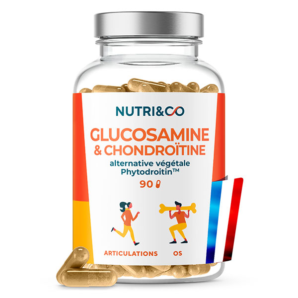 Nutri&Co Glucosamine Chondroïtine - Articulations & Os - 90 gélules Vegan