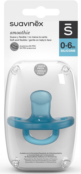 Suavinex Chupete Todosilicona Anatómico 0-6m Azul 1 ud