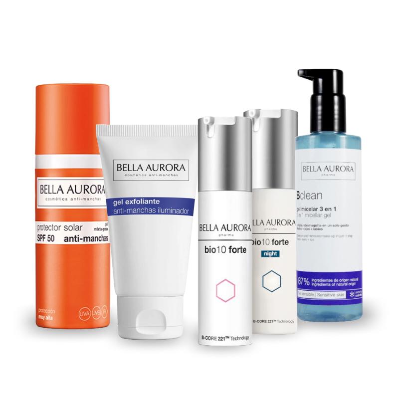 Imagen de Bella Aurora Rutina Anti-manchas SPF50 5 productos en OfertitasTOP