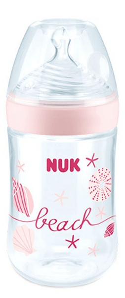 Nuk Biberón Nature Sense Silicona PP 0-6 m M Beach 260 ml Rosa