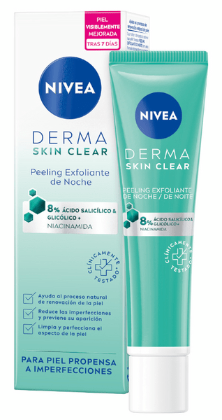 Nivea Derma Skin Clear Peeling Exfoliante De Noche 40 Ml