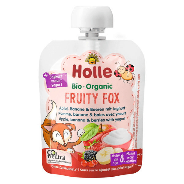 Gourde Yaourt Fruity Fox Pomme Banane +8m Bio 85g 2