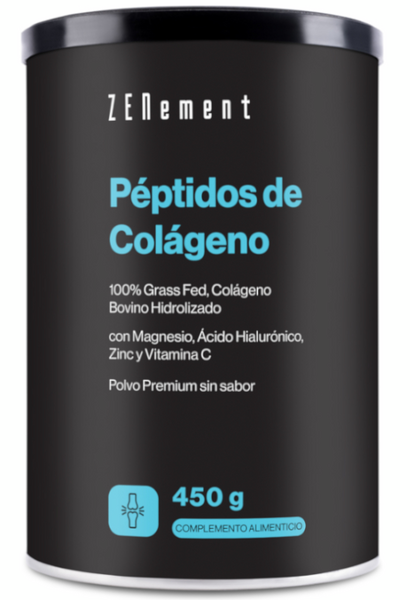 ZENement Péptidos De Colágeno Con Magnesio, Ácido Hialurónico, Zinc Y Vitamina C 450 Gr