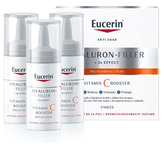 Eucerin Vitamina C Booster Facial Hyaluron-Filler 8ml 3 Unidades