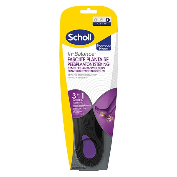 Scholl Semelles Anti-Douleurs Fasciite Plantaire Taille L Pointure 42.5-45 2