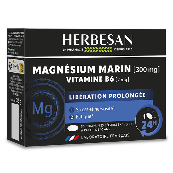 Stress et Nervosité Magnésium Libération Prolongée - Cure 30 jours 2