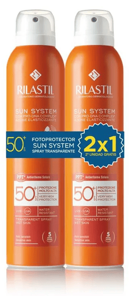 Rilastil Sun System SPF50+ Spray Transparente 2x200 ml