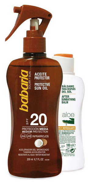 Babaria Spray Aceite Protector Solar Coco SPF20 + After Sun