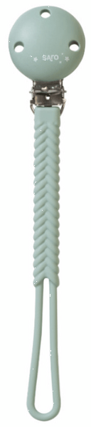 Saro Portachupetes de Silicona Trenza Verde