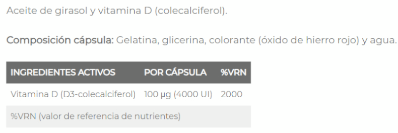 Marnys Vitahelp Vitamina D3 120 Perlas