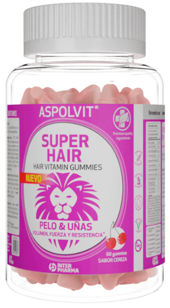 Aspolvit Cereza Super Hair Sabor 60 Gummies