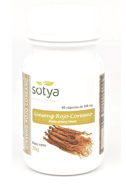 Sotya Rojo Ginseng Coreano 500 Mg 60 Caps - Imagen 3