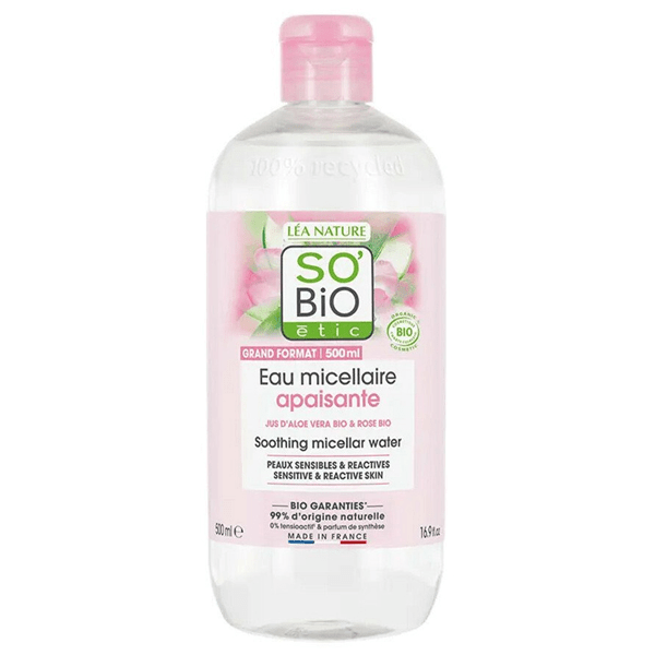 So'Bio Étic Hydra Aloe Vera Eau Micellaire Apaisante Jus d'Aloe Vera Bio 500ml 3
