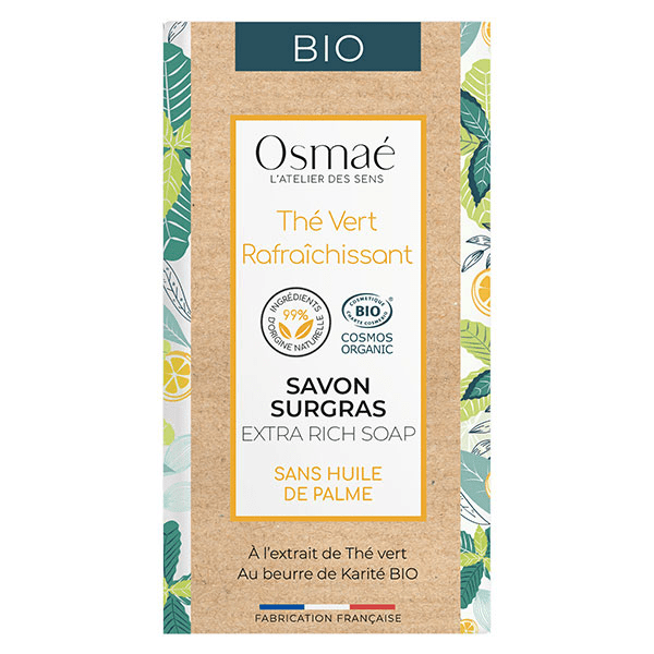 Savon Bio sans Palme Thé Vert Rafraichissant 150 g 2