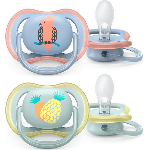 Avent Chupetes Ultra Air 0-6m Azul y Amarillo 2 uds