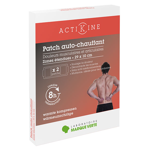 Actikiné Patch Auto-Chauffant 29 x 10cm 2 unités