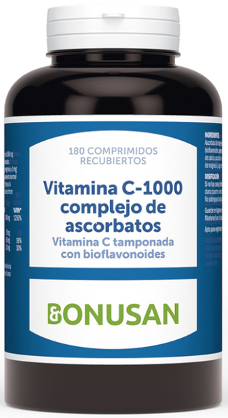 Bonusan Vitamina C-1000 Complejo De Ascorbatos 180 Comprimidos Recubiertos