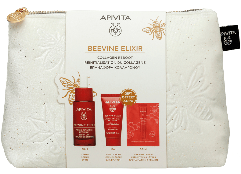 Apivita Beevine Elixir Sérum 30 ml + Crema Ligera 15 ml + Contorno Ojos 1,5 ml