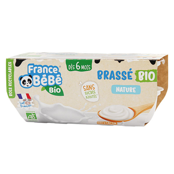 Brassés Yaourt Nature Bio 4 x 100g