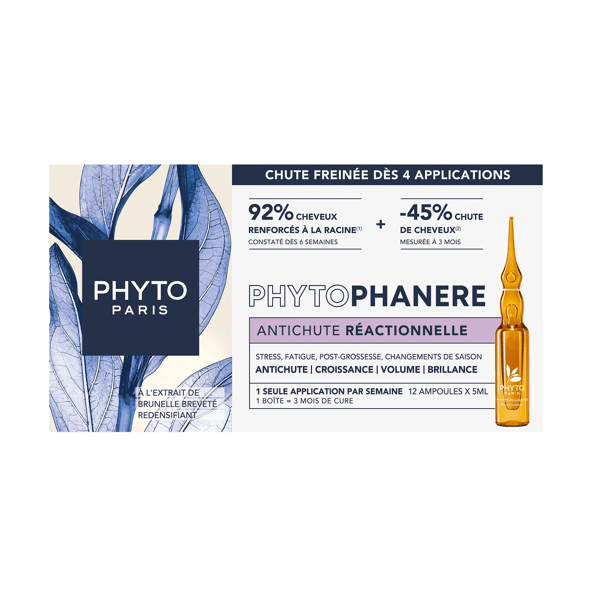 Phytophanere - Traitement antichute réactionnelle 12 x 5 ml 3