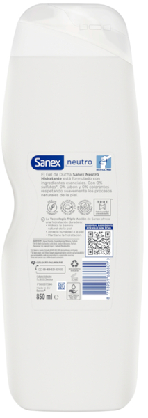 Sanex Gel De Ducha Neutro Todo Tipo De Piel 850 Ml