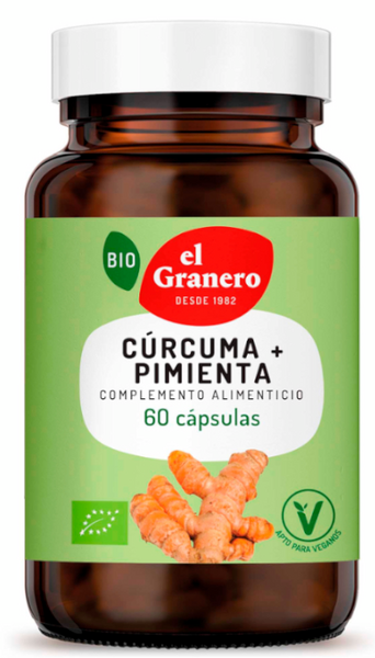 El Granero Integral Cúrcuma Y Pimienta BIO 60 Cápsulas De 440mg