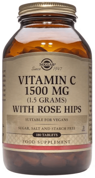 Solgar Rose Hips C 1500 Mg 180 Comprimidos