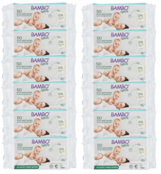 Bambo Nature Toallitas Plastic Free 12x50 uds
