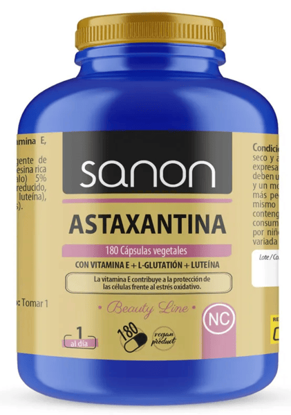 Sanon Astaxantina 180 Cápsulas Vegetales