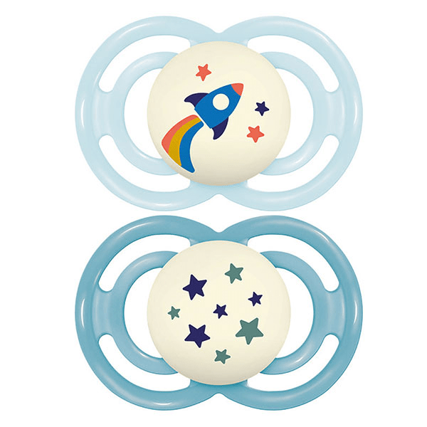 Sucettes perfect nuit tend 18+ silicone Motifs Avion et Etoiles x2 4