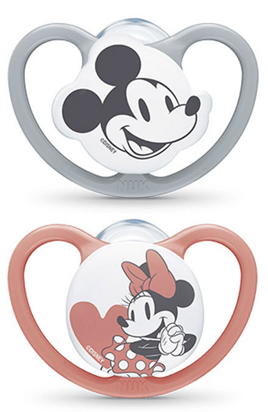 Nuk Space Chupete Mickey Silicona Rojo 0-6m