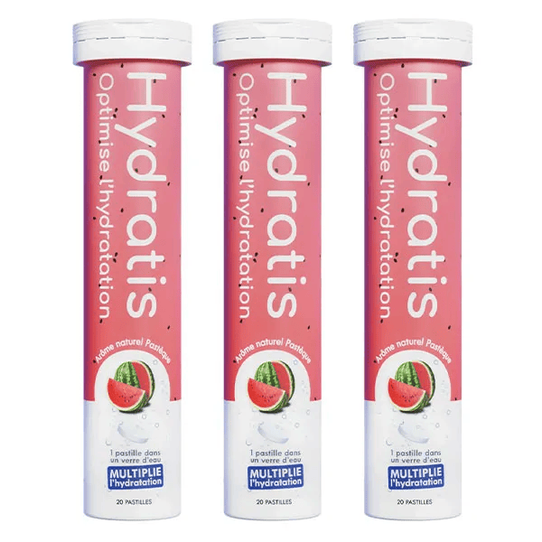 Boost l'Hydratation* Electrolyte et Oligoélément Gout Pastèque Lot de 3 x 20 pastilles