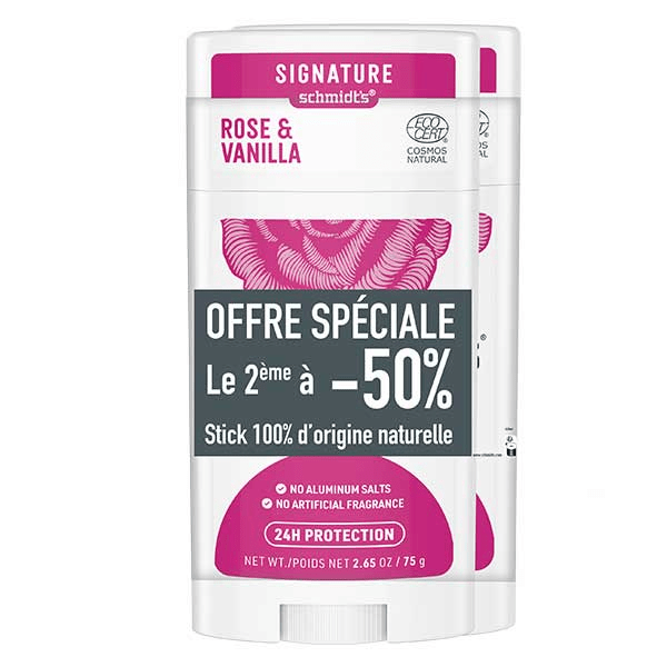 Schmidt's Signature Déodorant Stick Rose & Vanille 2x58ml 3