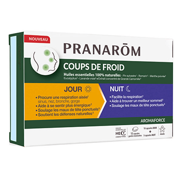 Pranarôm -Aromaforce Coups de froid - Jour/Nuit - 15 capsules 2