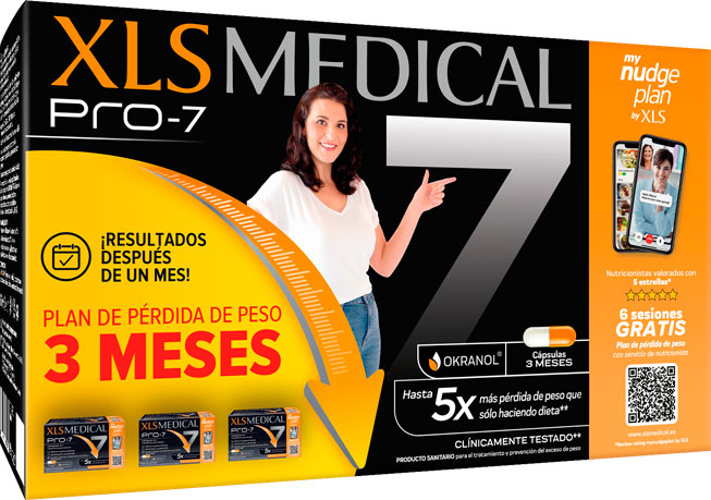 XLS Medical Pro 7 Captagrasas 3x180 Cápsulas