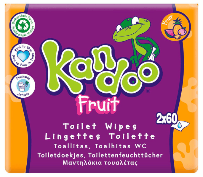 Kandoo Toallitas Fruit 2x60 uds
