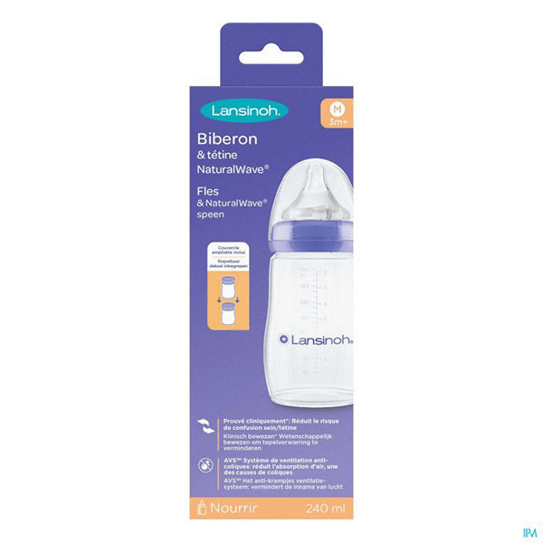 Momma Biberon avec Tétine NaturalWave Débit Moyen 240ml 4
