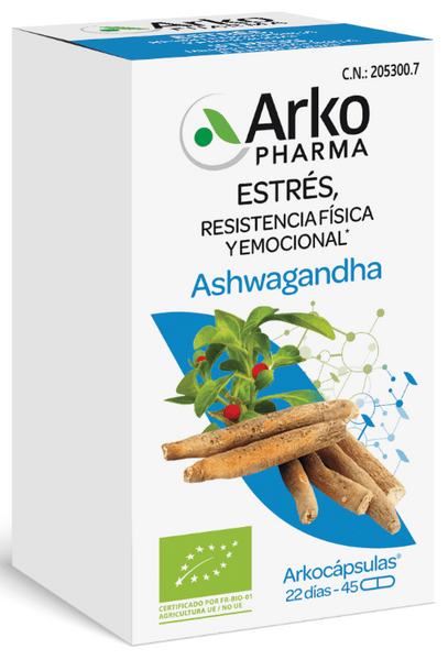 Arkopharma Arkocápsulas Ashwagandha BIO 45 Cápsulas