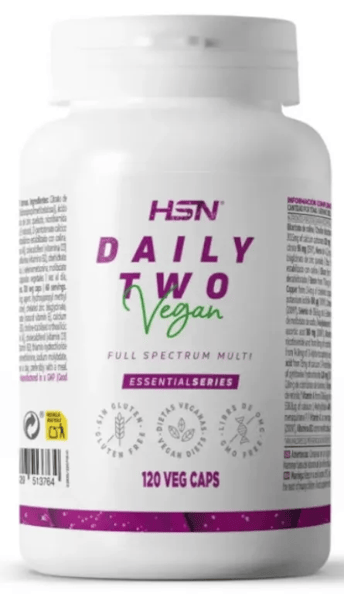 HSN Daily Two Multivitamínico (sin Hierro ni Yodo) 120 Cápsulas Vegetales