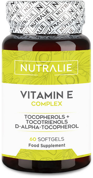 Nutralie Vitamina E Complex Con Tocotrienoles Y Tocoferoles Antioxidante 60 Cápsulas