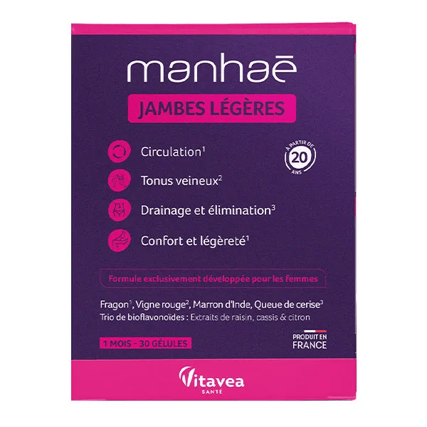 Jambes Légères Circulation, Confort & Tonus Veineux 30 Gélules