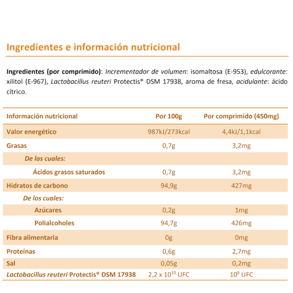 Casenbiotic Sabor Fresa 30 Comprimidos