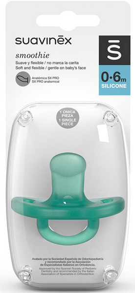 Suavinex Chupete Todosilicona Anatómico 0-6m Verde 1 ud