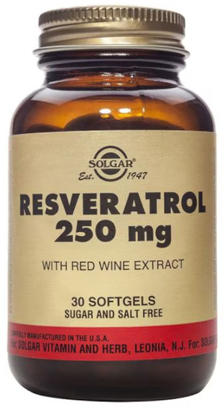 Solgar Resveratrol 250mg 30 Perlas