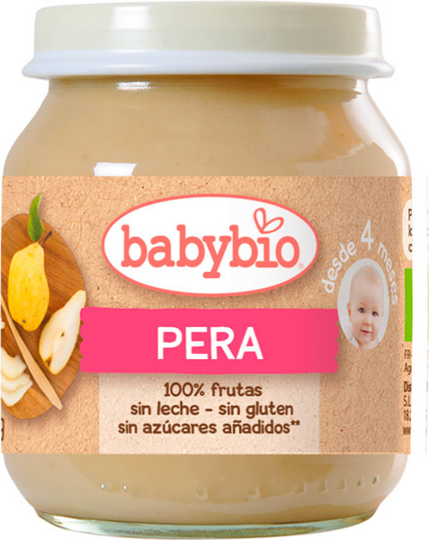 BabyBio Tarrito Pera +4m 130gr
