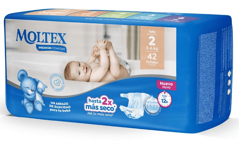 Moltex Pañales Premium Comfort Talla 2 3-6kg 42 Uds