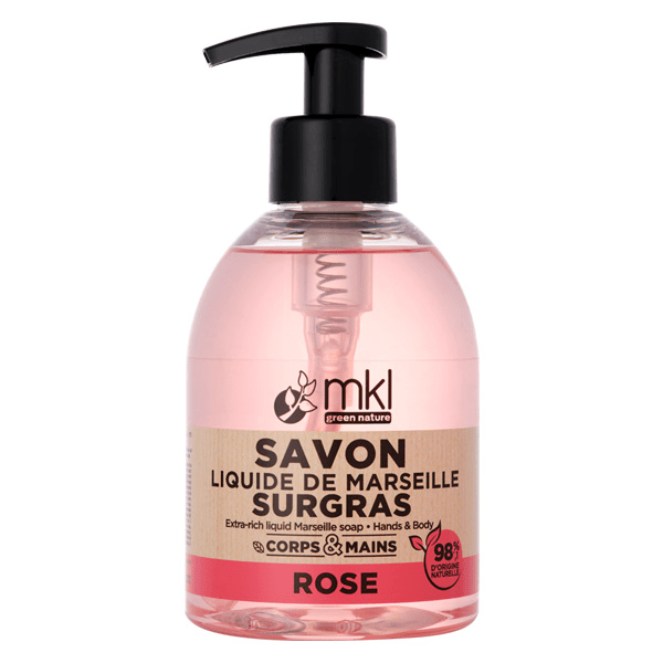 Savon Liquide de Marseille Surgras Rose 300ml 3