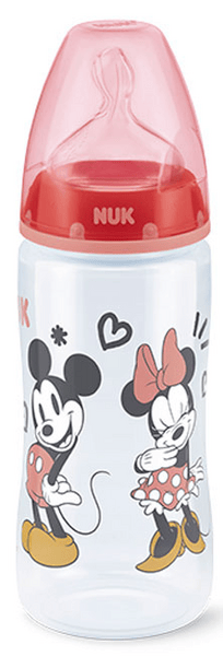 Nuk Biberón Flow Control Silicona Mickey Rojo 6-18 m